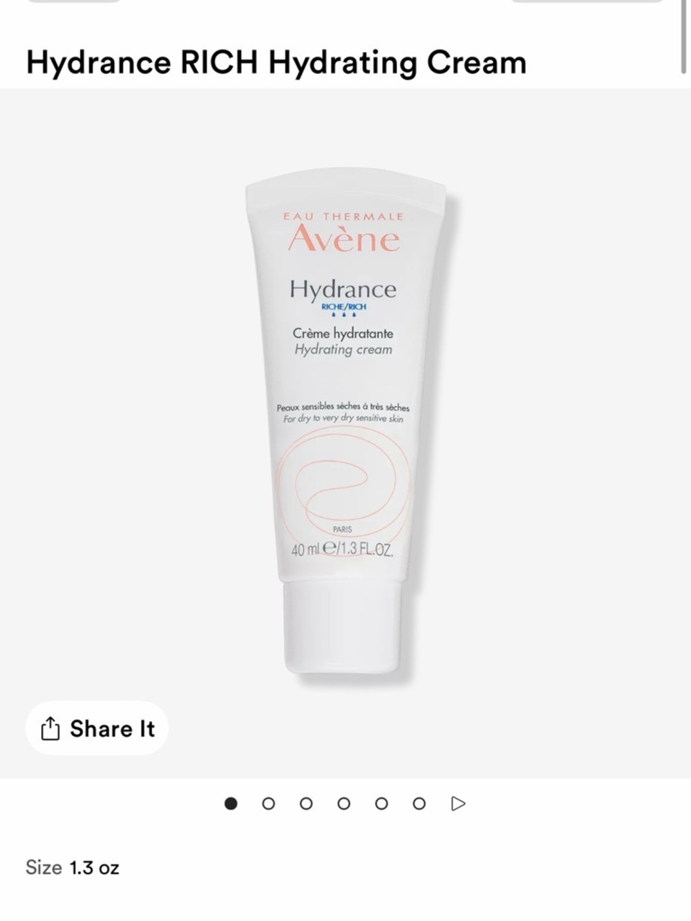 Avene Hydrance Rich Hydrating Cream